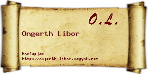 Ongerth Libor névjegykártya